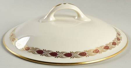 Pinehurst Maroon Lid for Round Vegetable