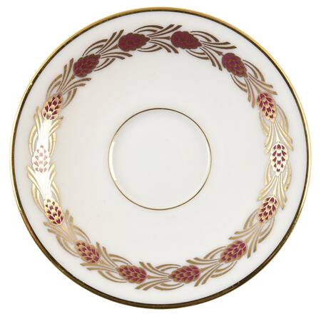 Pinehurst Maroon Saucer for Demitasse Cup