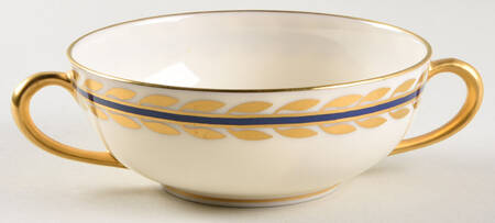 Platina Blue Cream Soup Bowl