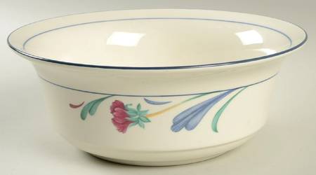 Poppies On Blue 8" Round Vegetable Bowl