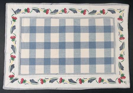 Poppies On Blue Cloth Placemat