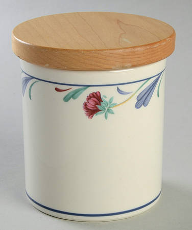 Poppies On Blue Small Canister & Lid