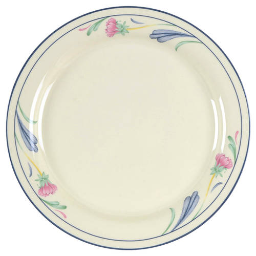Poppies On Blue Salad Plate