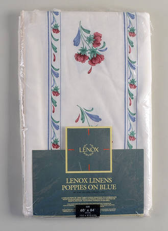 Poppies On Blue 60" X 84" Oblong Tablecloth