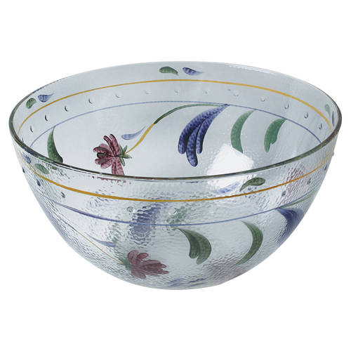 Poppies On Blue 11" Glassware Salad Bowl by Lenox