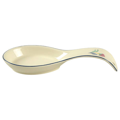 Poppies On Blue Spoon Rest/Holder (Holds 1 Spoon)