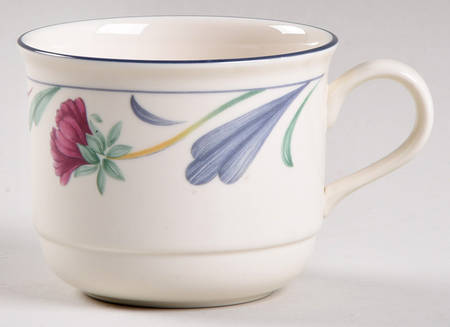Poppies On Blue Flat Cup