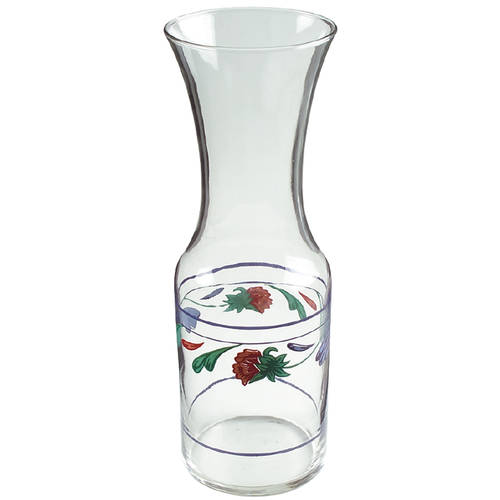 Poppies On Blue Glassware Carafe