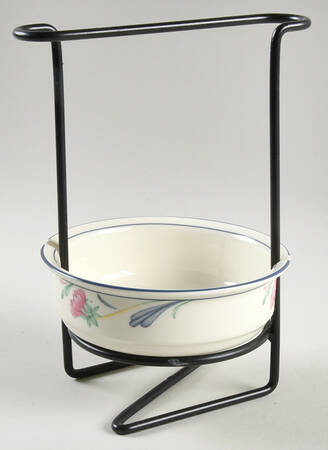 Poppies On Blue 8"-8 1/4" Salad Serving Set/Utensil Holder  HC