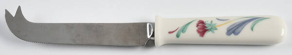 Poppies On Blue Cheese Knife with Stainless Blade
