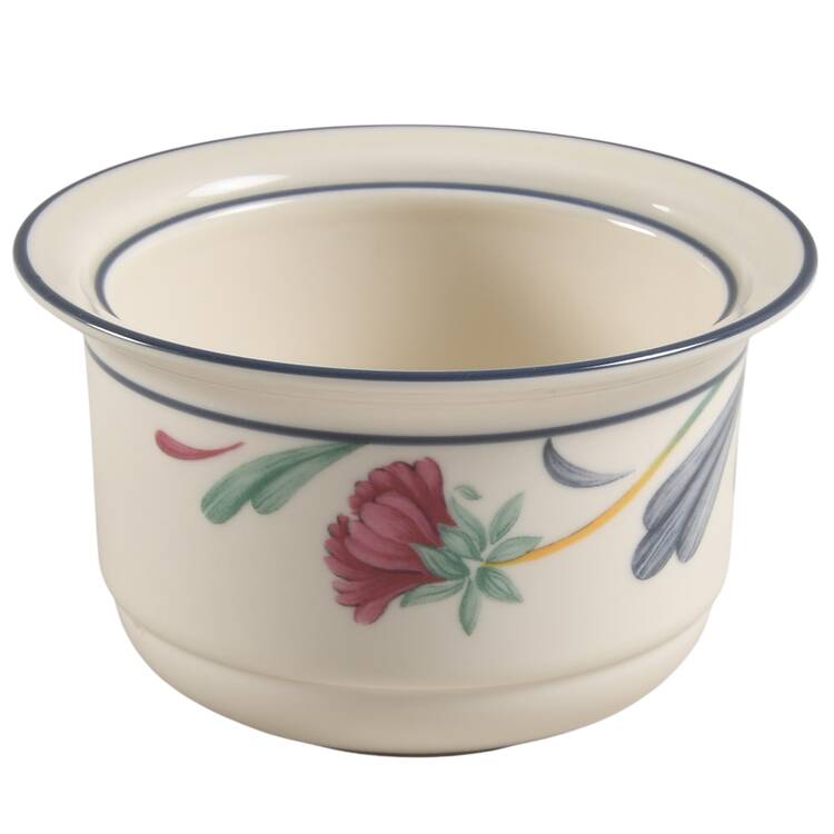 Poppies On Blue Sugar Bowl No Lid