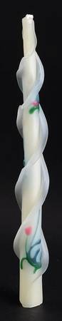 Poppies On Blue 12" Taper Candle