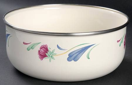 Poppies On Blue 7 3/4" Metal Bowl