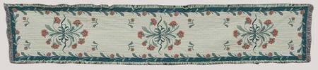 Poppies On Blue Tapestry Table Runner 12" X 60"