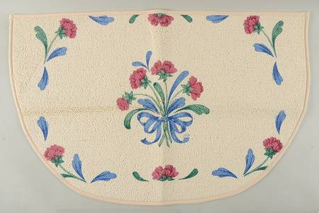 Poppies On Blue Kitchen Rug