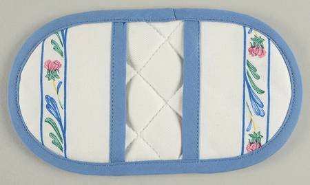 Poppies On Blue Cloth Double Oven Glove