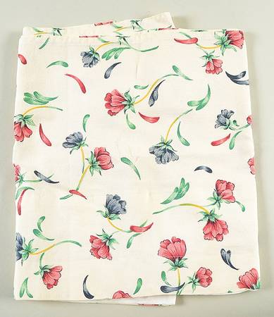 Poppies On Blue 80" X 14" Curtain/Valance