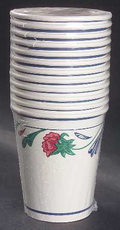 Poppies On Blue 8 Oz Paper Hot/Cold Cup - Set of 12