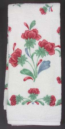 Poppies On Blue Dish Towel-Cloth