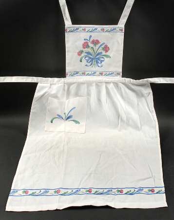 Poppies On Blue Cloth Kitchen Apron by Lenox