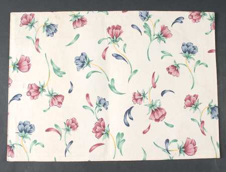 Poppies On Blue Cloth Placemat