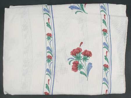 Poppies On Blue 62" X 86" Oval Tablecloth