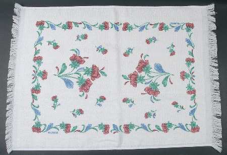 Poppies On Blue Cloth Dish Towel