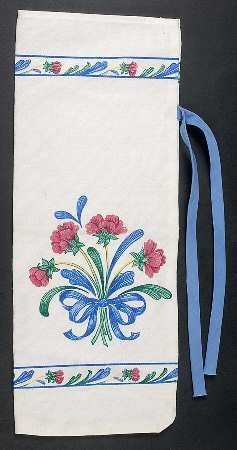 Poppies On Blue Linen Wine Bottle Holder