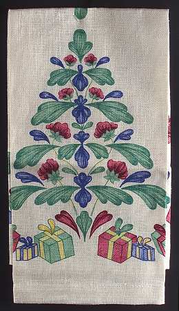 Poppies On Blue Dish Towel-Cloth