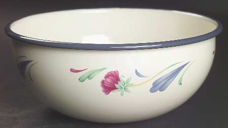Poppies On Blue Small Metal Mixing Bowl