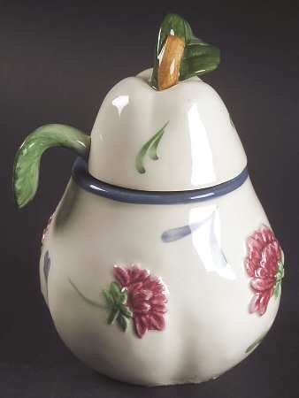 Poppies Barnyard Pear Shape Jam/Jelly & Spoon