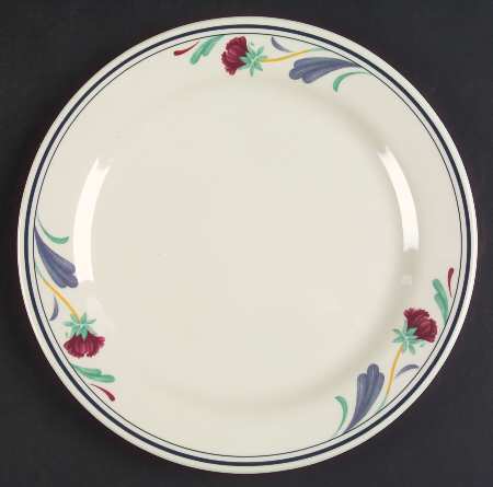 Poppies On Blue Plastic Dinner Plate