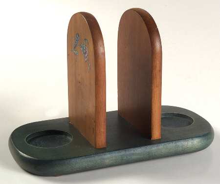 Poppies On Blue Holder for Wood Napkin & Sap Set