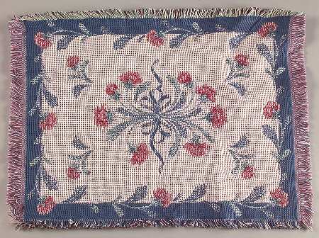 Poppies On Blue Cloth Placemat