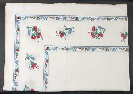 Poppies On Blue 48" x 72" Rectangular Tablecloth
