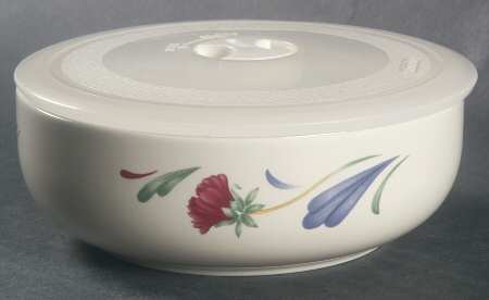 Poppies On Blue Small Serve & Store Bowl & Lid