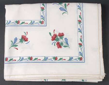 Poppies On Blue 63" x 101" Rectangular Tablecloth