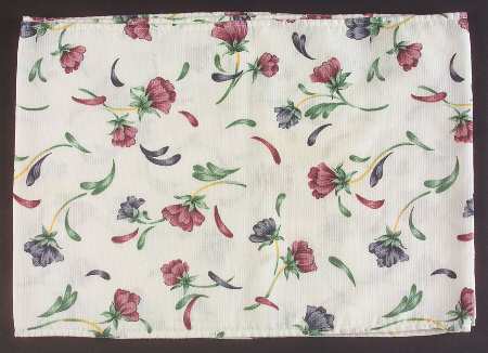 Poppies On Blue Table Runner-Cloth 12" X 70"