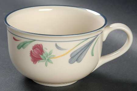 Poppies On Blue Breakfast Cup