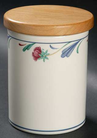 Poppies On Blue Small Canister & Lid