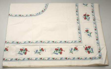 Poppies On Blue 52" x 70" Oblong Tablecloth