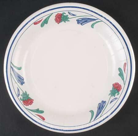 Poppies On Blue (Pack of 12) Paper Dinner Plates