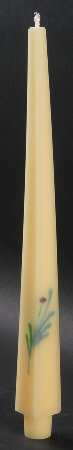 Poppies On Blue 12" Taper Candle