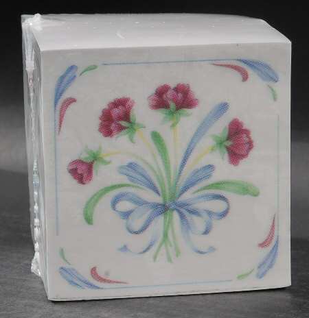 Poppies On Blue 4" X 4" Square Notepad (Pack)