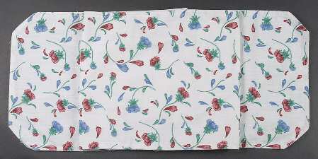 Poppies On Blue 12" x 65" Cloth Table Runner