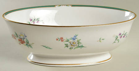 Provence Green 9" Oval Vegetable Bowl