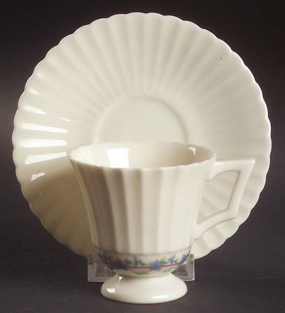 Priscilla Footed Demitasse Cup & Saucer Set