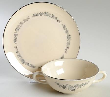 Promise Flat Cream Soup Bowl & Saucer Set