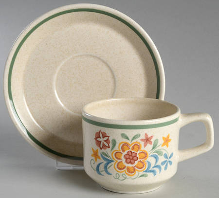 Quakertown Flat Cup & Saucer Set
