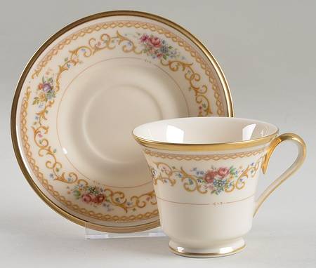 Queen's Garden Footed Cup & Saucer Set